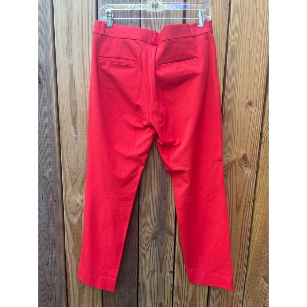 Banana Republic Sloan Pants Size 10 Tomato Red Ankle Slim Stretch Trousers - Picture 3 of 9